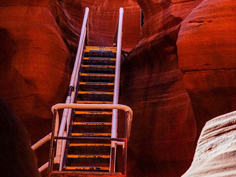 Stairs at Antelope Canyon