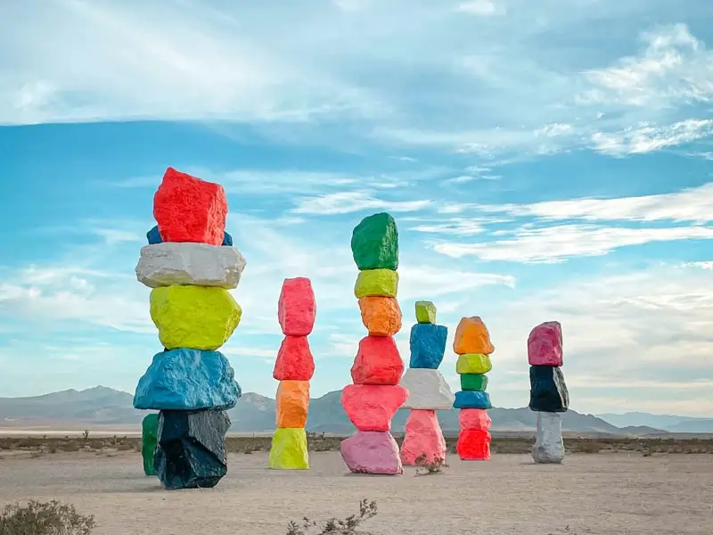 View of Seven Magic Mountains