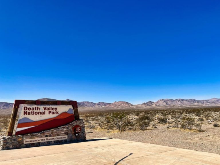 Death Valley Tour At Death Valley National Park Sign