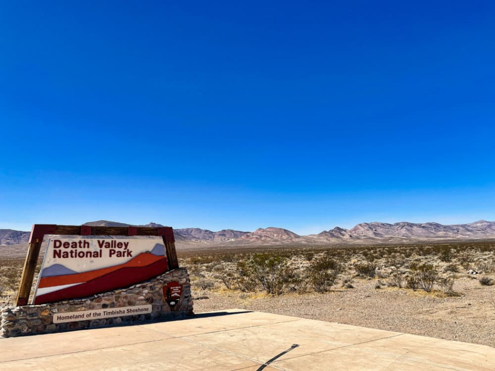 Death Valley Tour At Death Valley National Park Sign