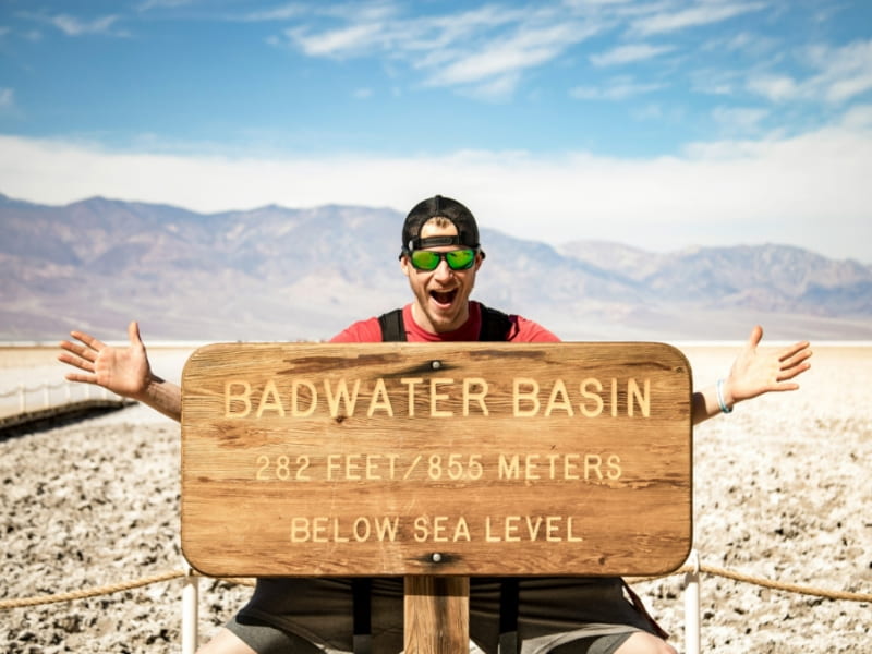 Death Valley Tour Guest at Badwater Basin