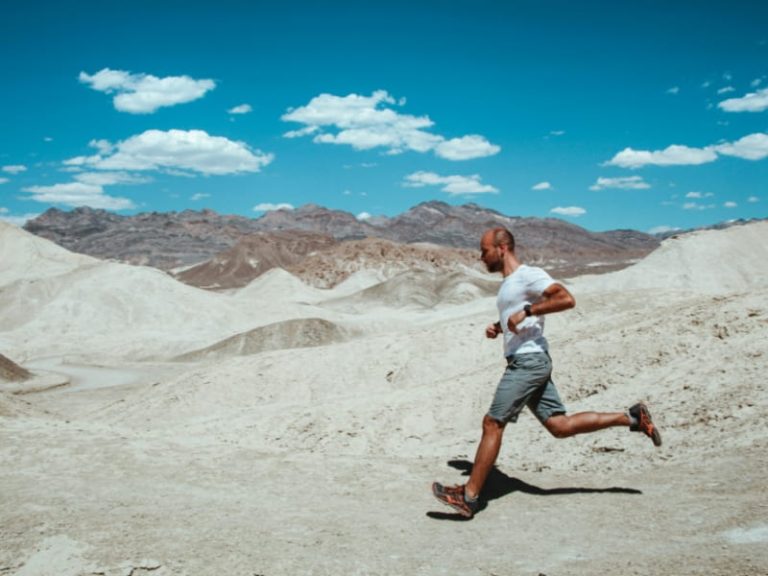 Guy Running at Death Valley