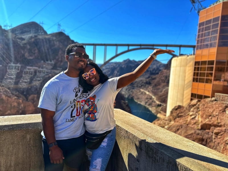 Couple Posing at the Hoover Dam